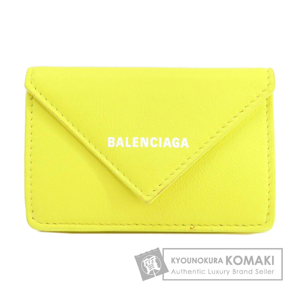 Balenciaga Paper Wallet Bi fold Wallet Leather